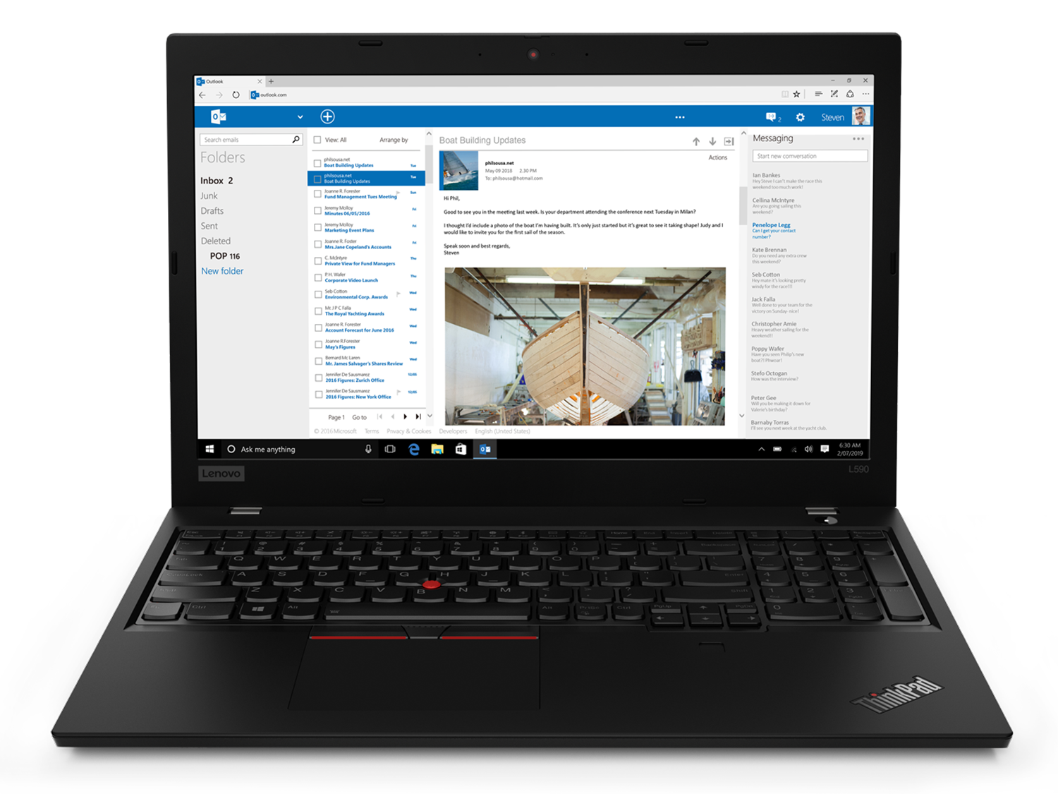 Lenovo ThinkPad L590 - i5-8265U · UHD Graphics 620 · 15.6”, Full