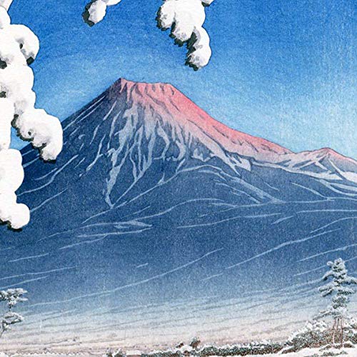Amazon.co.jp: 川瀬巴水 版画 富士の雪晴（田子乃浦）昭和七年