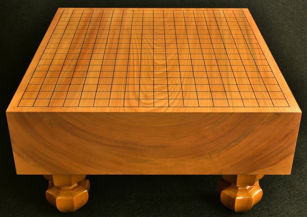 Amazon | 足付碁盤 【 碁盤 本桂 40号 松印】一枚板 本漆太刀目盛