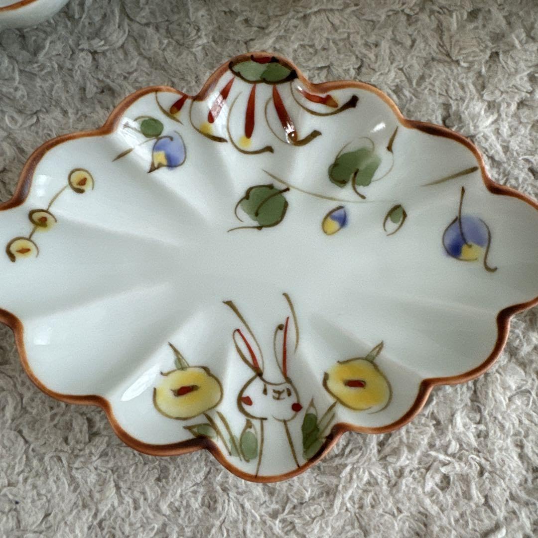 空萌工房 作家 田口紀美子さん うさぎシリーズ プレート2枚 空萌工房