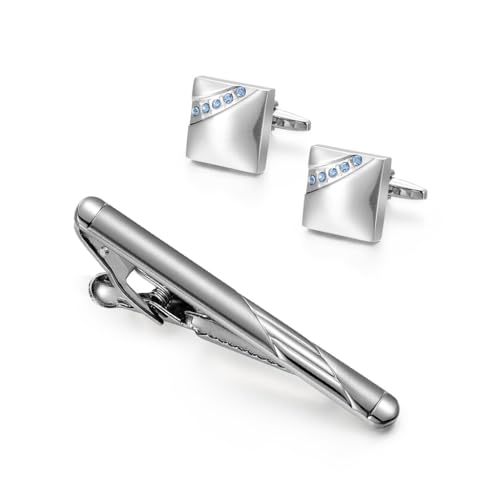 シルバー900 K18 ダイヤモンド付きカフリンクス シルバー900 K18