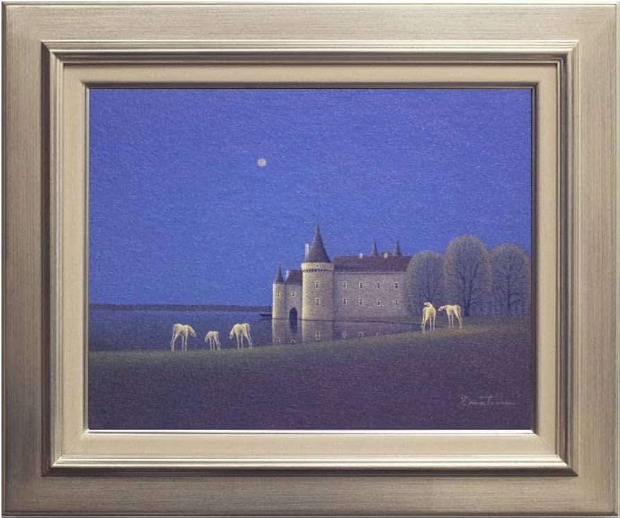 Amazon.co.jp: 松浦敬文 『水辺の城』 油絵・油彩画 F6(6号) : ホーム
