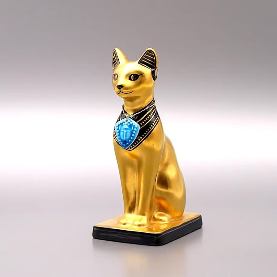 Amazon.co.jp: 幸兵衛窯 金彩 オーナメント バステト ペンダント付 猫