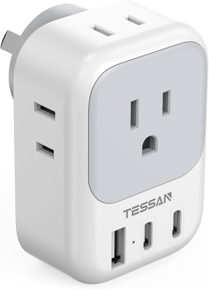 Amazon.co.jp: オーストラリア 変換プラグ o型 4個AC口 2USB-Cと1USB