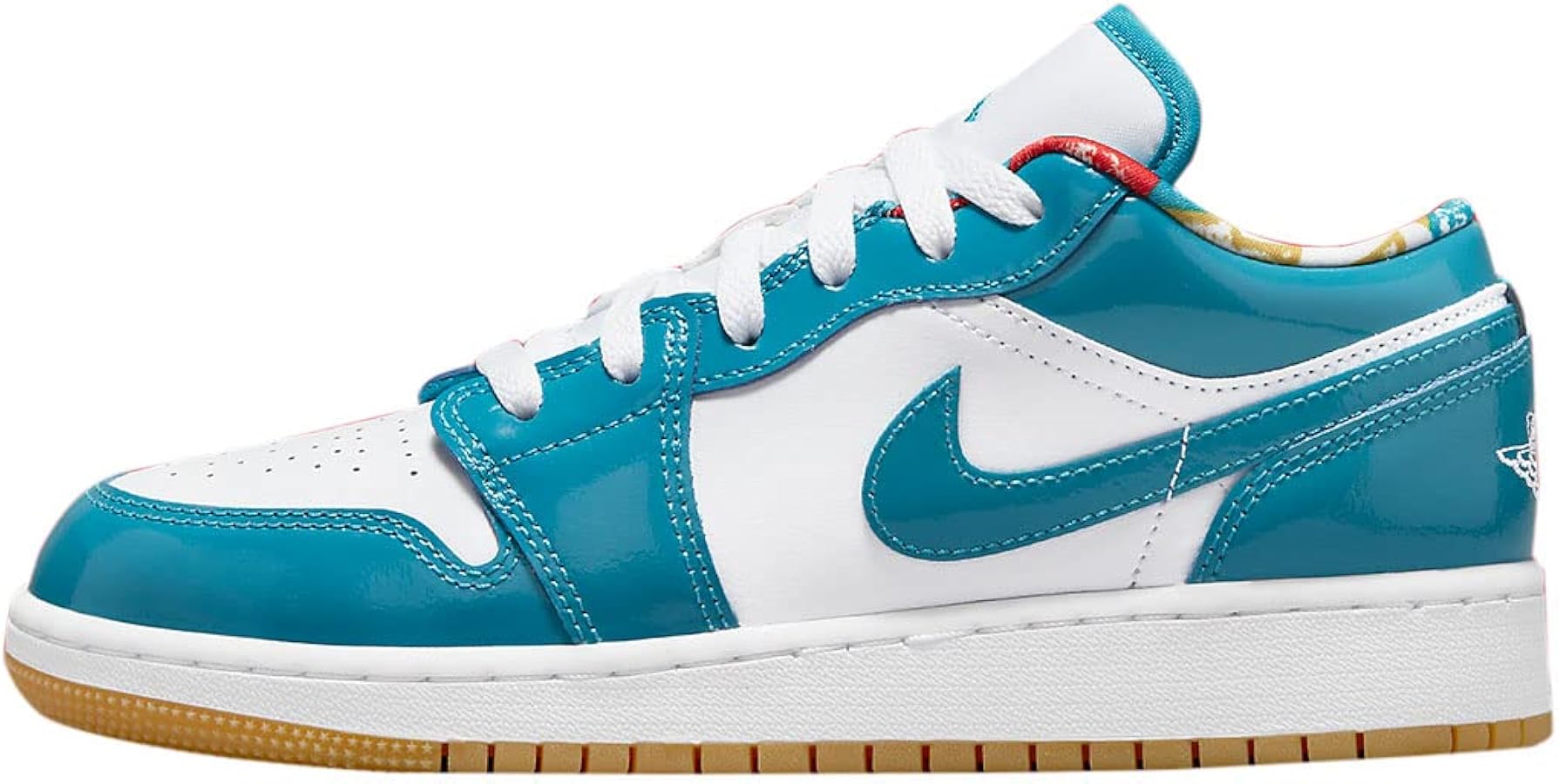 Amazon.com | Nike Big Kid's Jordan 1 Low SE Barcelona Cyber Teal