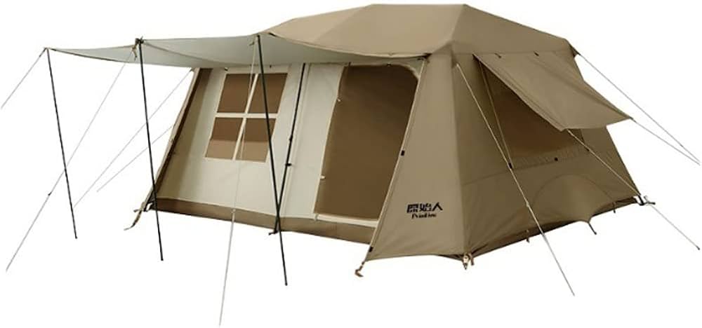 Amazon.co.jp: 原始人 ロッジテント ワンタッチテント ツールーム