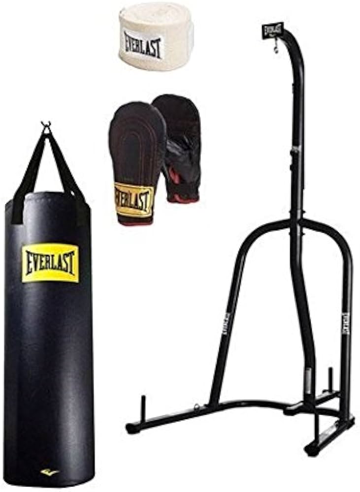 Amazon | Everlast シングルステーションヘビーバッグスタンドと100
