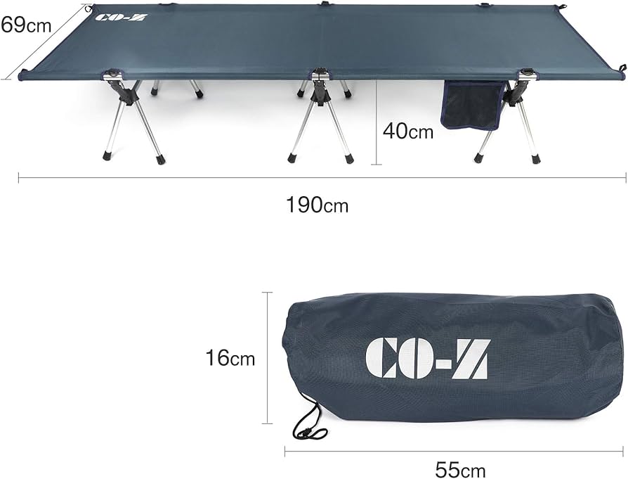 Amazon.co.jp: CO-Z アウトドアベッド 190 キャンプ コット 折りたたみ