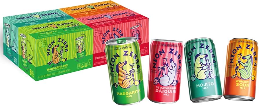 Amazon.com : Neon Zebra 4 Flavor Variety Pack (Mojito, Margarita