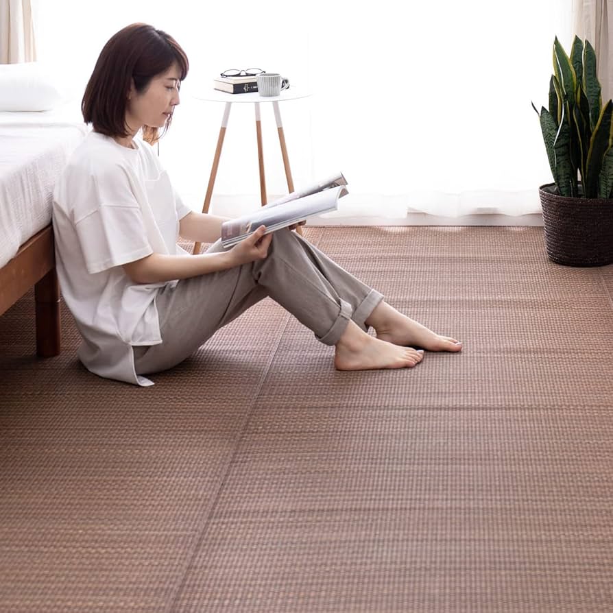 Amazon｜萩原 い草 花ござ ラグ 「南風」 江戸間 6畳 81847560｜イ草