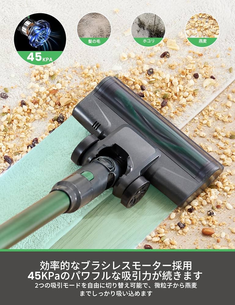 Amazon.co.jp: 掃除機 コードレス【45KPa強力吸引&自立式】V9PRO