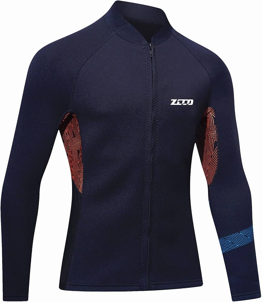 Amazon | 男性と女性用のネオプレンウェットスーツトップ、フロント