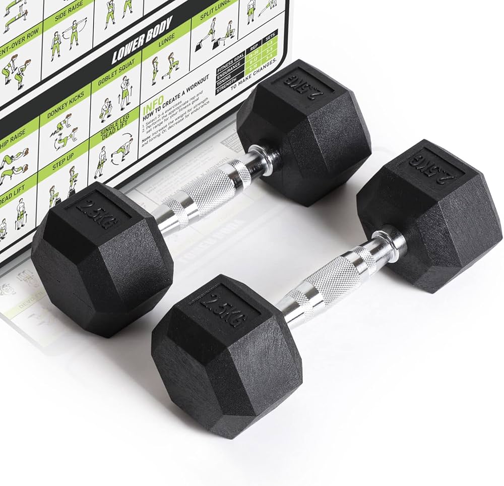 ラバーヘックス ダンベル15kg 25kg 各2個