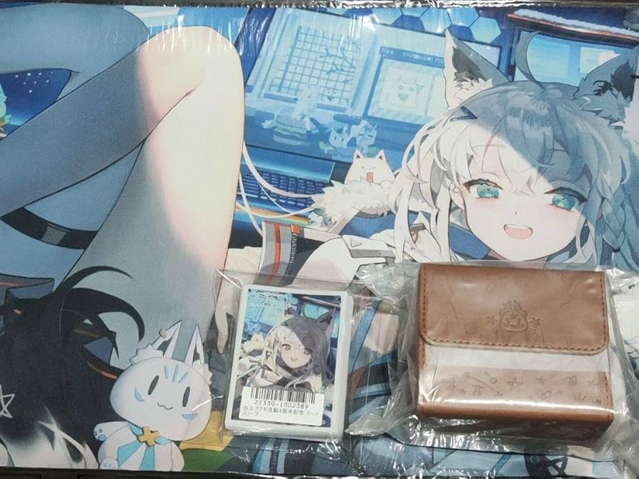 Amazon.co.jp: 白上フブキ活動4周年記念 プレイマット、デッキケース