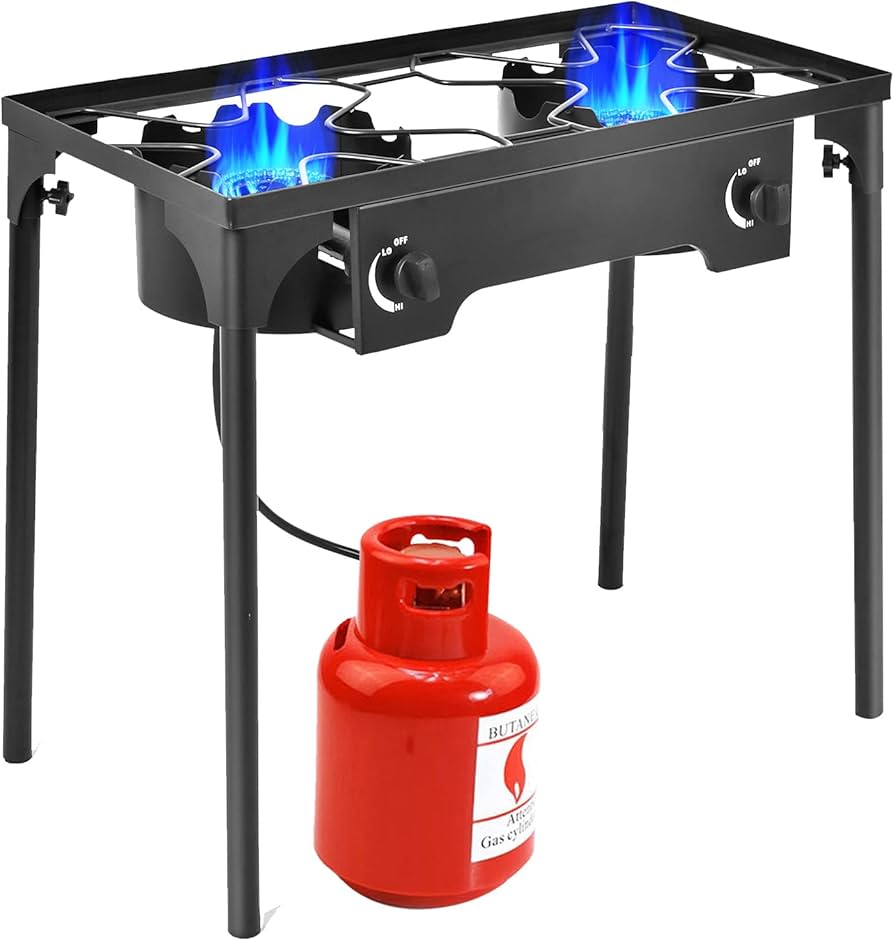 Amazon.com: Giantex Outdoor Double Burner Stove, High Pressure 2