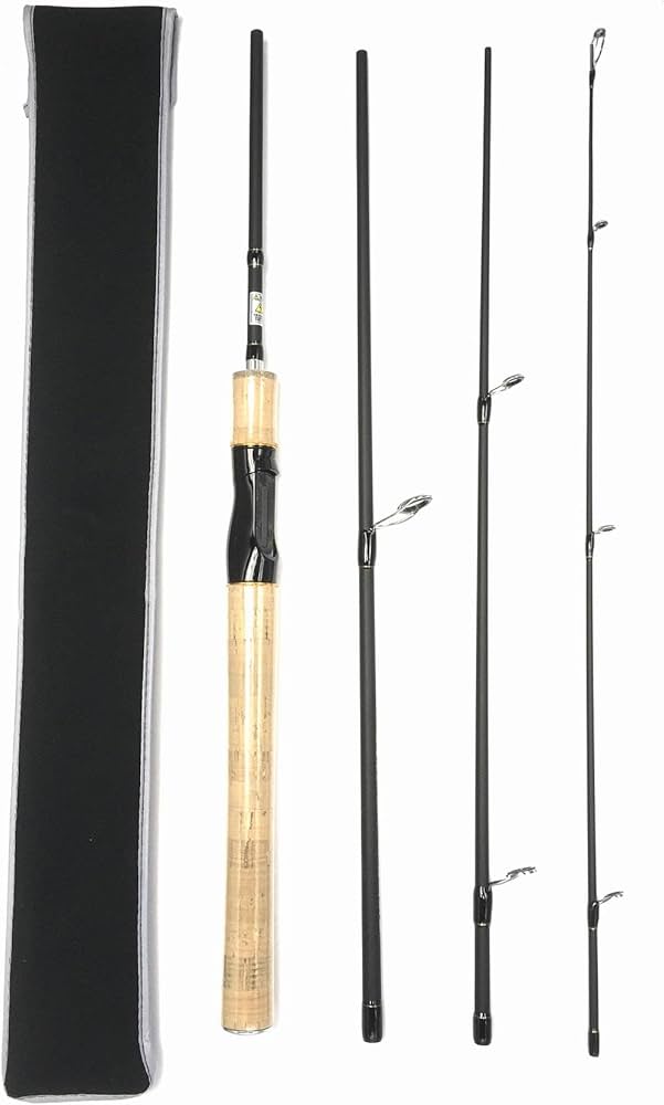 Amazon.co.jp: 6.6ft スピニングパックロッド4ピース(MH) シーバス