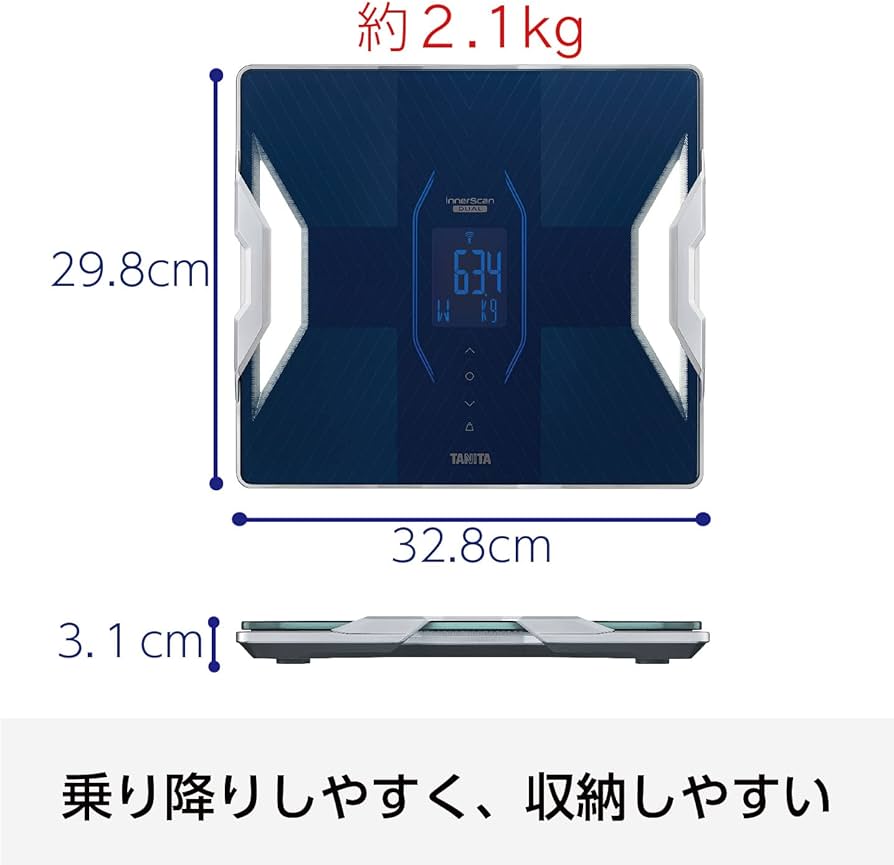 Amazon | タニタ 体組成計 スマホ 日本製 ブルー RD-912 BL 医療分野の