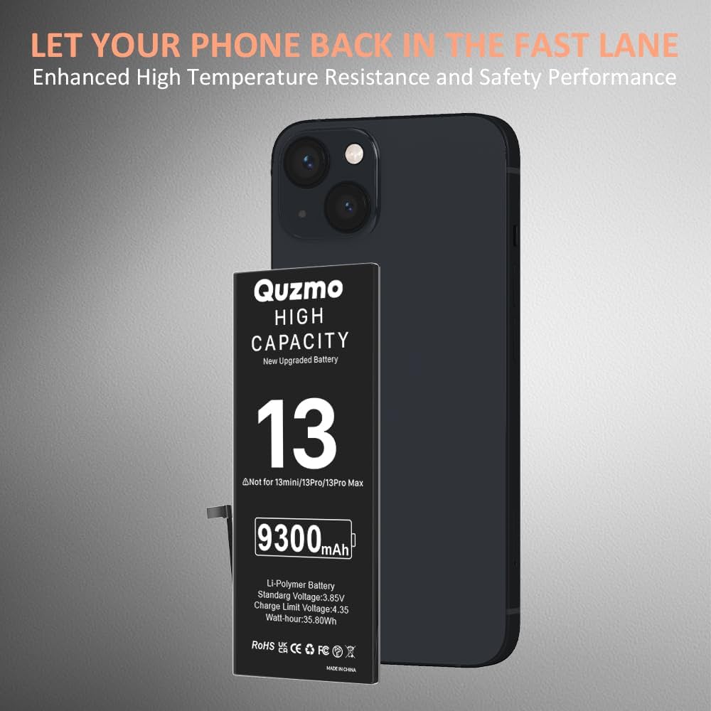 9300mAh Ersatzakku kompatibel mit iPhone 13, Ersatzakku mit hoher
