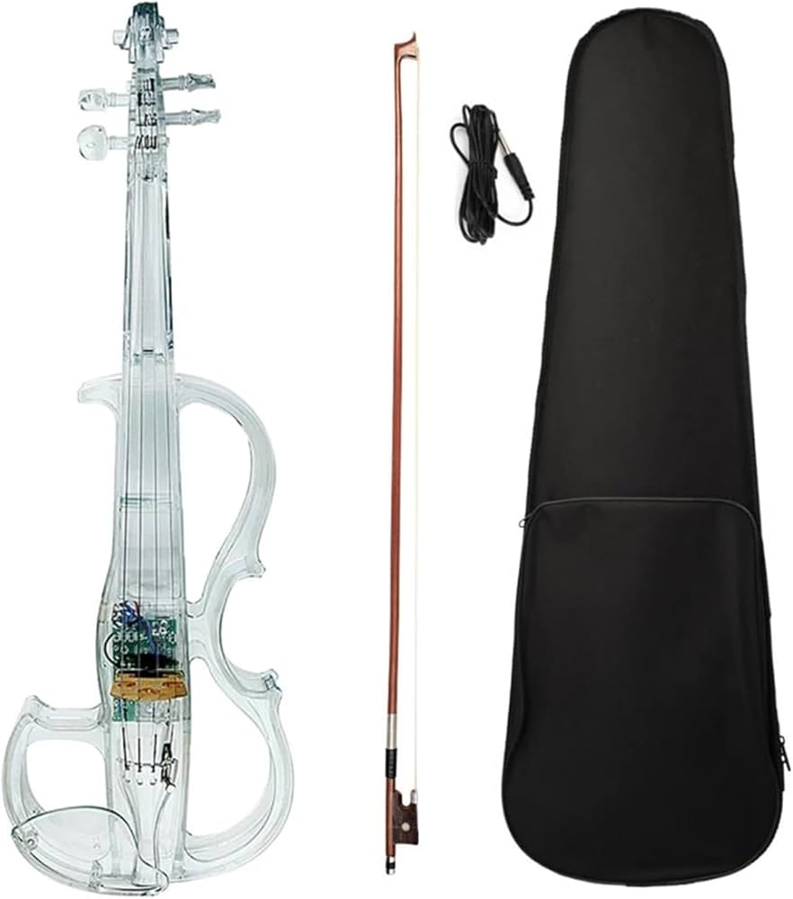 Amazon | バイオリン 楽器 4/4 クリスタルクリア発光エレクトリック