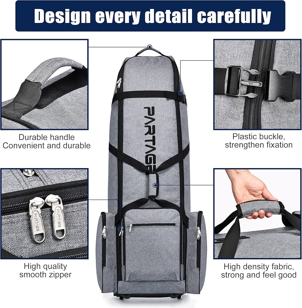 Amazon | Partage ゴルフトラベルバッグ ホイール付き ゴルフトラベル