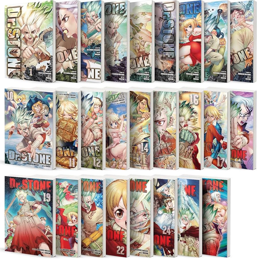 Dr. STONE Manga, Set of 26 Books. Vol. 1-26 : Riichiro Inagaki