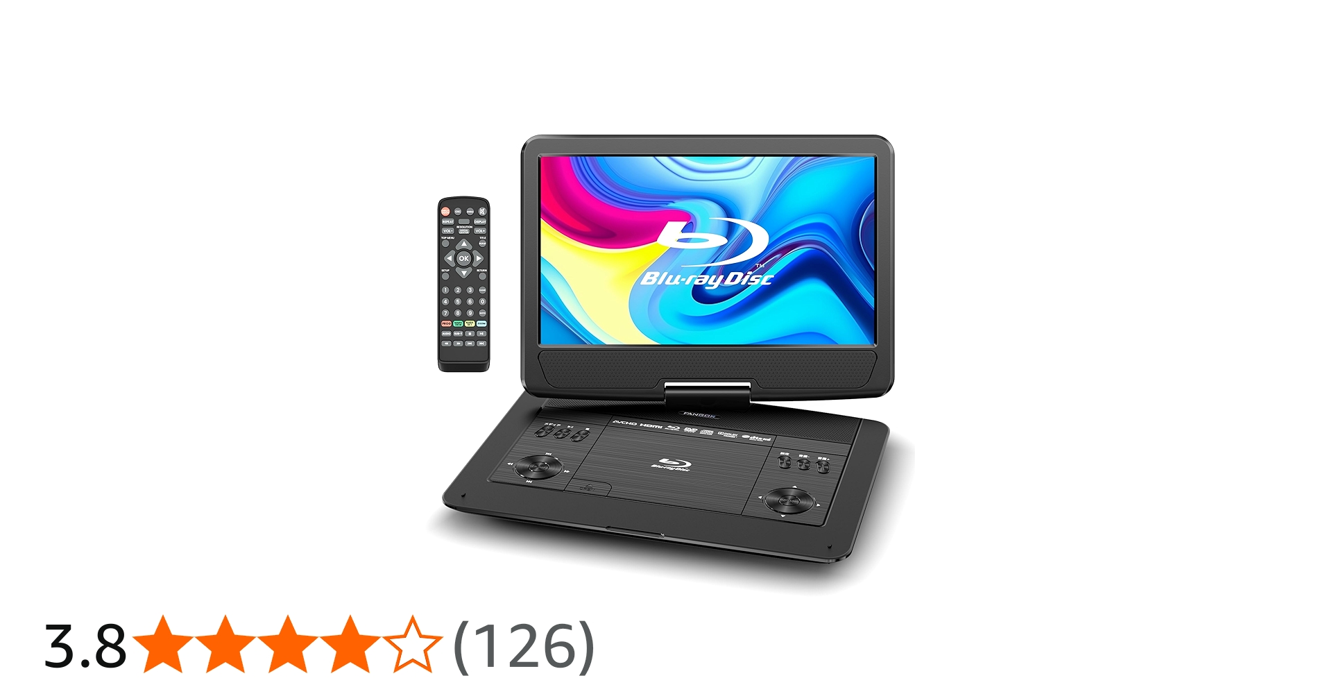 Amazon | FANGOR ポータブルブルーレイプレーヤー 16.3型 HDMI出力対応