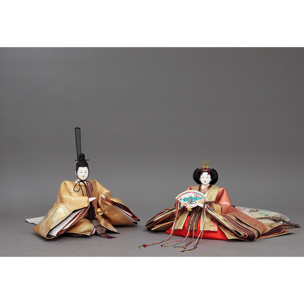 京都雛の会 平安桂甫作 毛氈七段 十五人飾り 4HR-D29 | 段飾り