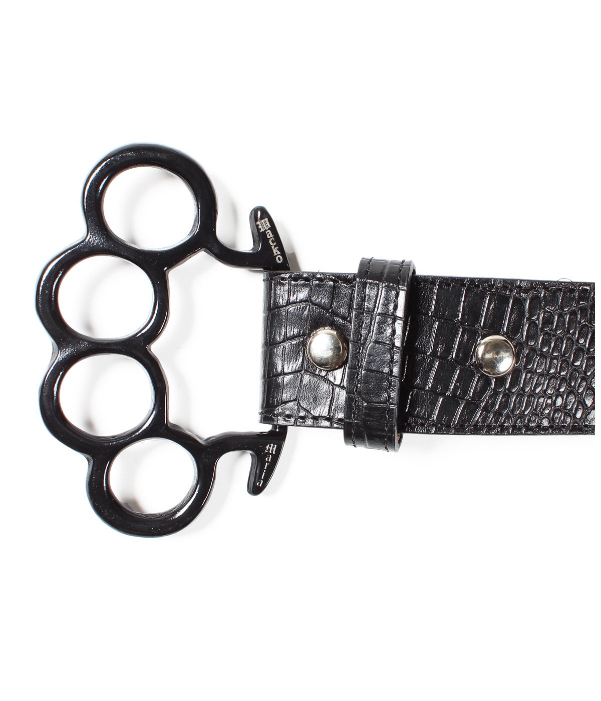 JOHNNY / LEATHER BELT (TYPE-2)【BLACK】｜WACKO MARIA｜MELTING POT