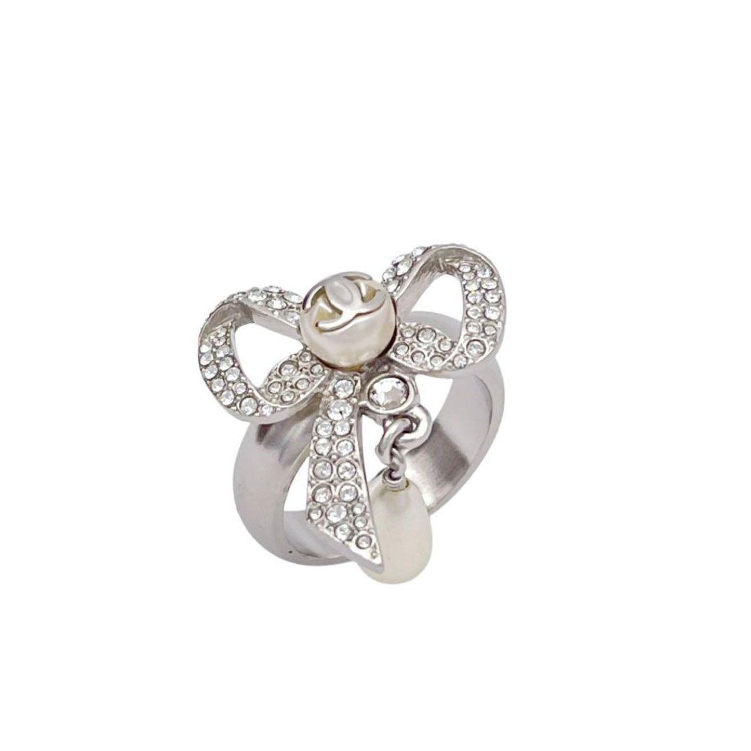 CHANEL シャネル リング 指輪 リボンモチーフ ココマーク ライン