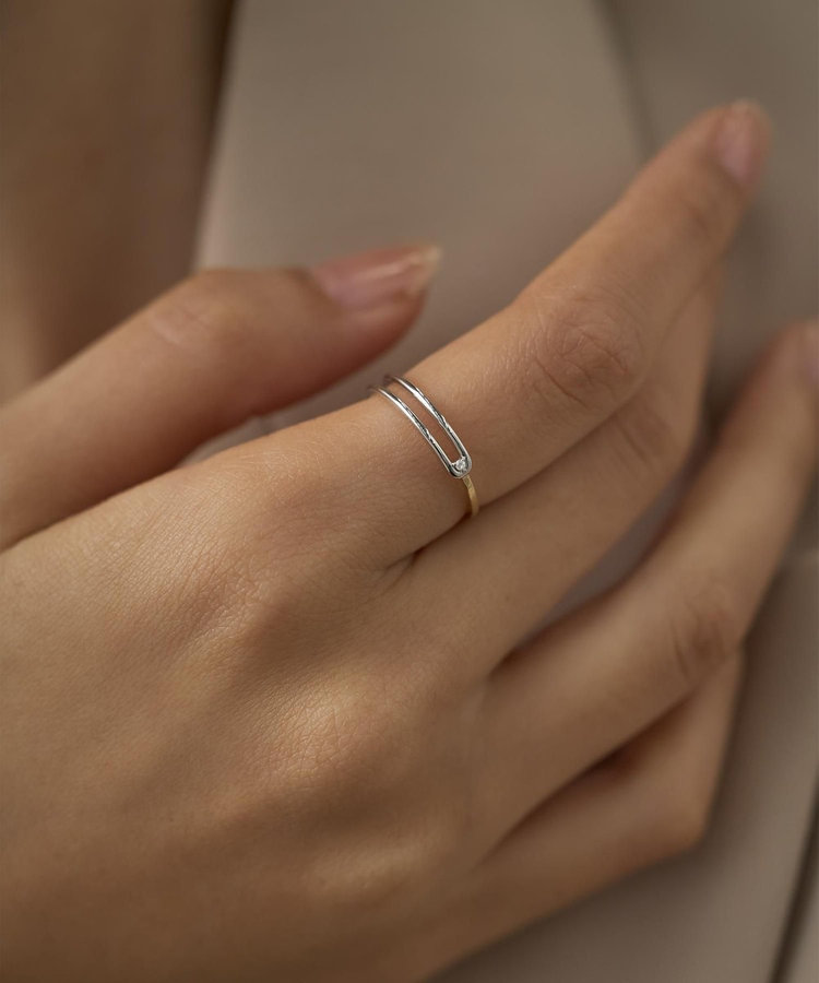 レイヤー] K10 リング ダイヤモンド コンビカラー（032521） ｜ women