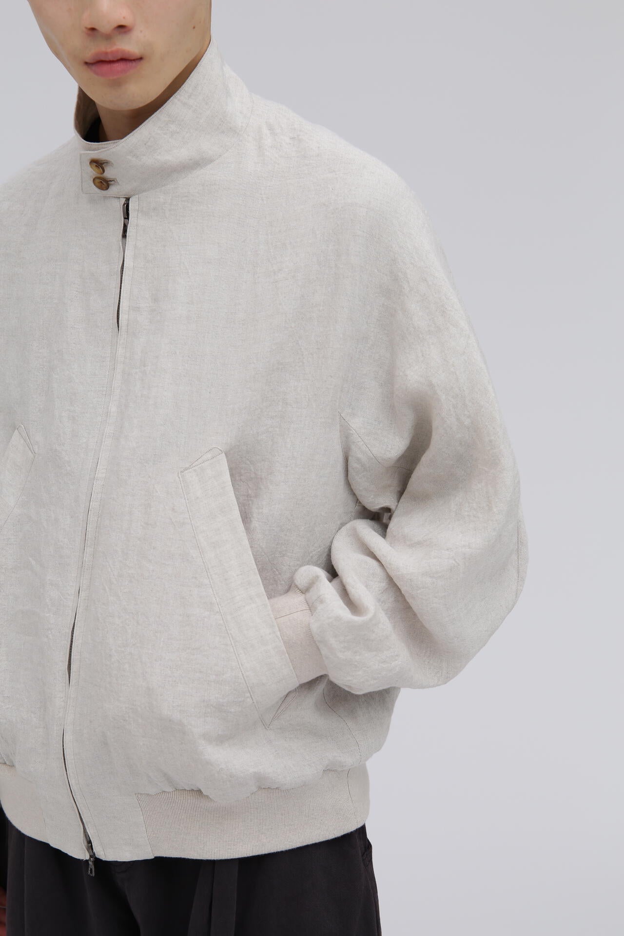 別注] blurhms / RAMIE LINEN HARRINGTON JACKET | THE LIBRARY（ザ