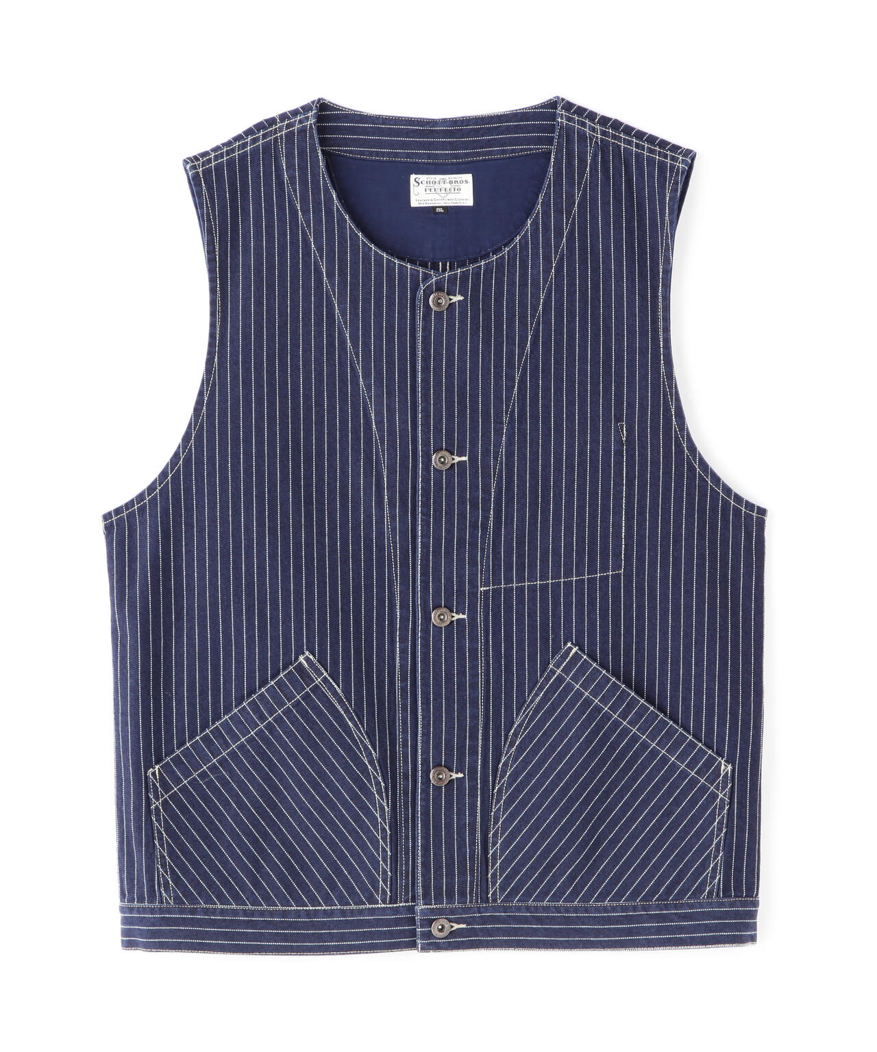 OLD HICKORY DENIM VEST/オールドヒッコリーデニムベスト | Schott