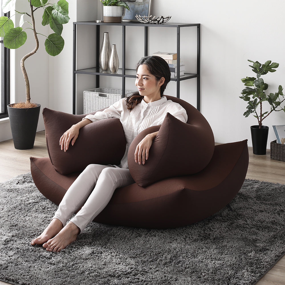 日本製 ビーズクッション 特大＆抱き枕 セット/大きめ＆長方形のビーズ