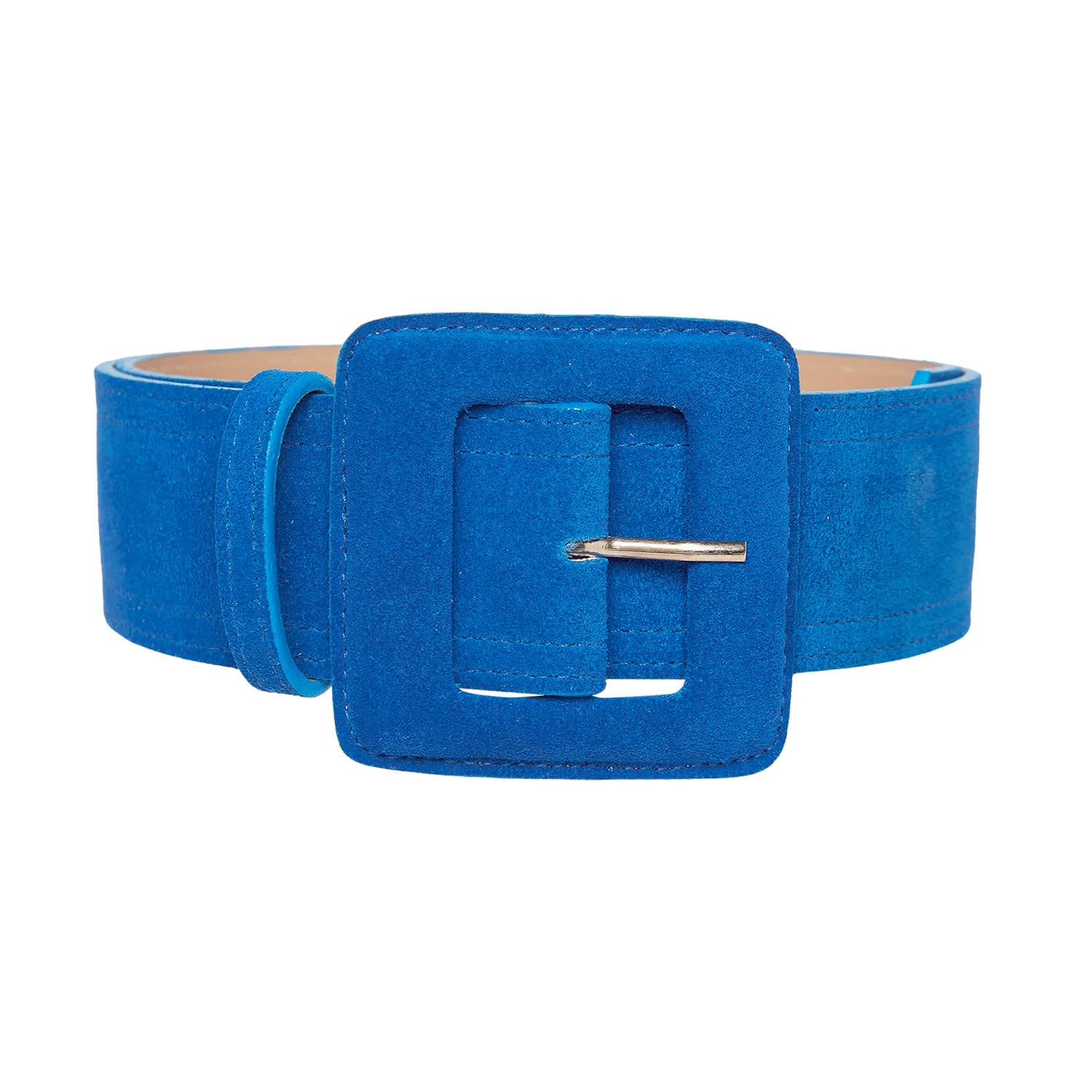Suede Square Buckle Belt - Royal Blue | BeltBe | Wolf & Badger