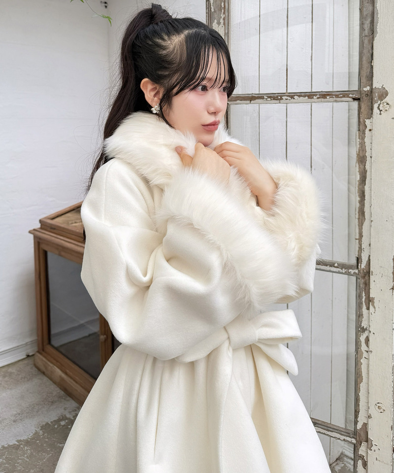 ファー付ポンチョ風コート｜ROYAL PARTY ロイヤルパーティー 商品詳細