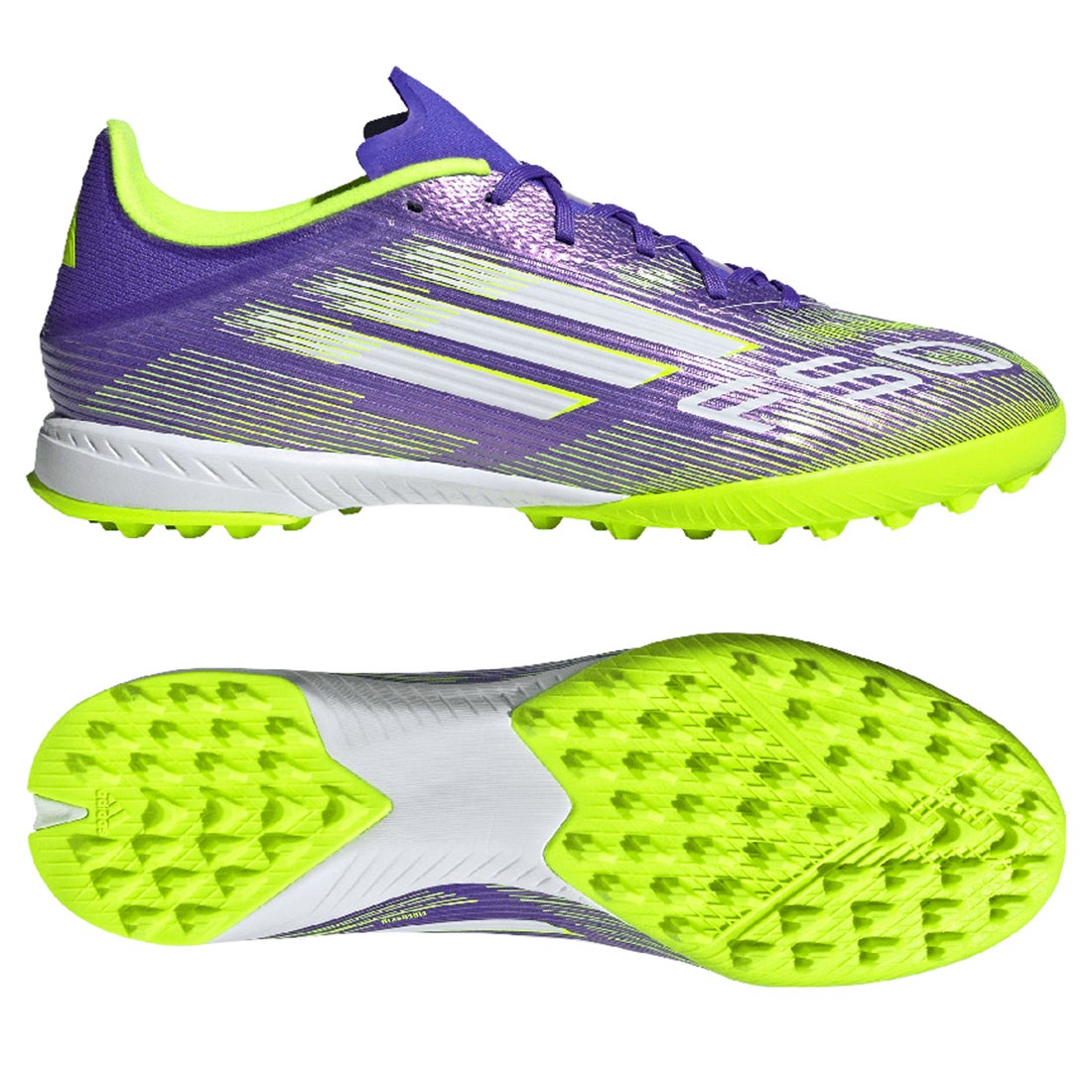 F50 サッカーシューズ ホワイト/イエロー/パープル adidas F50