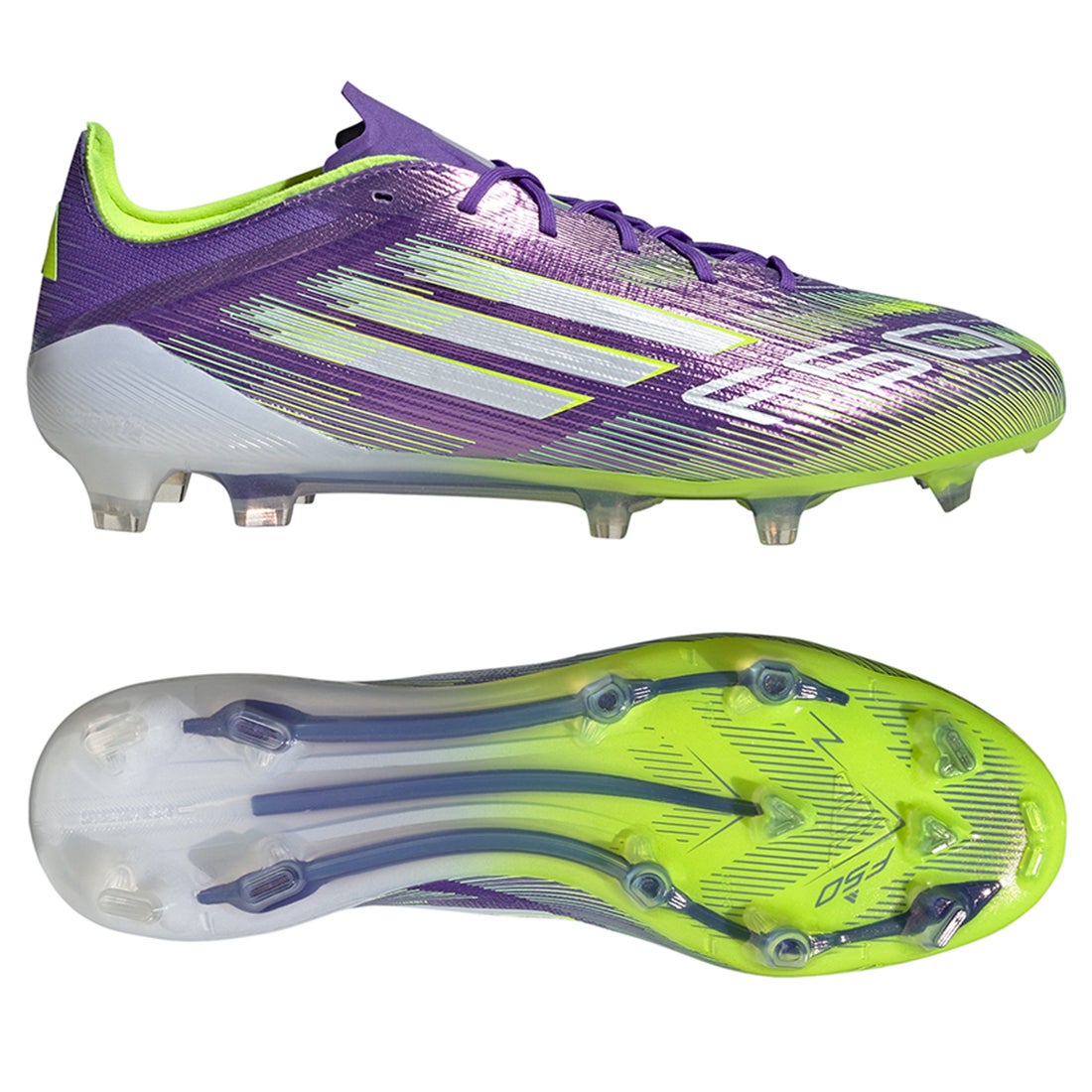 adidas アディダス F50 ELITE FG(パープル×ホワイト×イエロー) NMR09