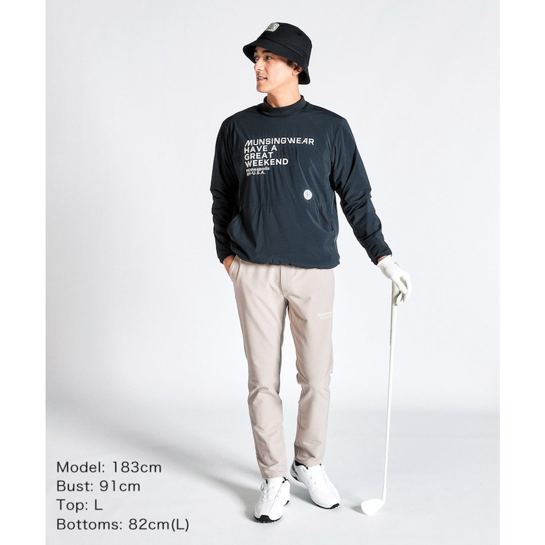 MUNSINGWEAR 【ENVOY】はっ水 ストレッチ プルオーバーブルゾン