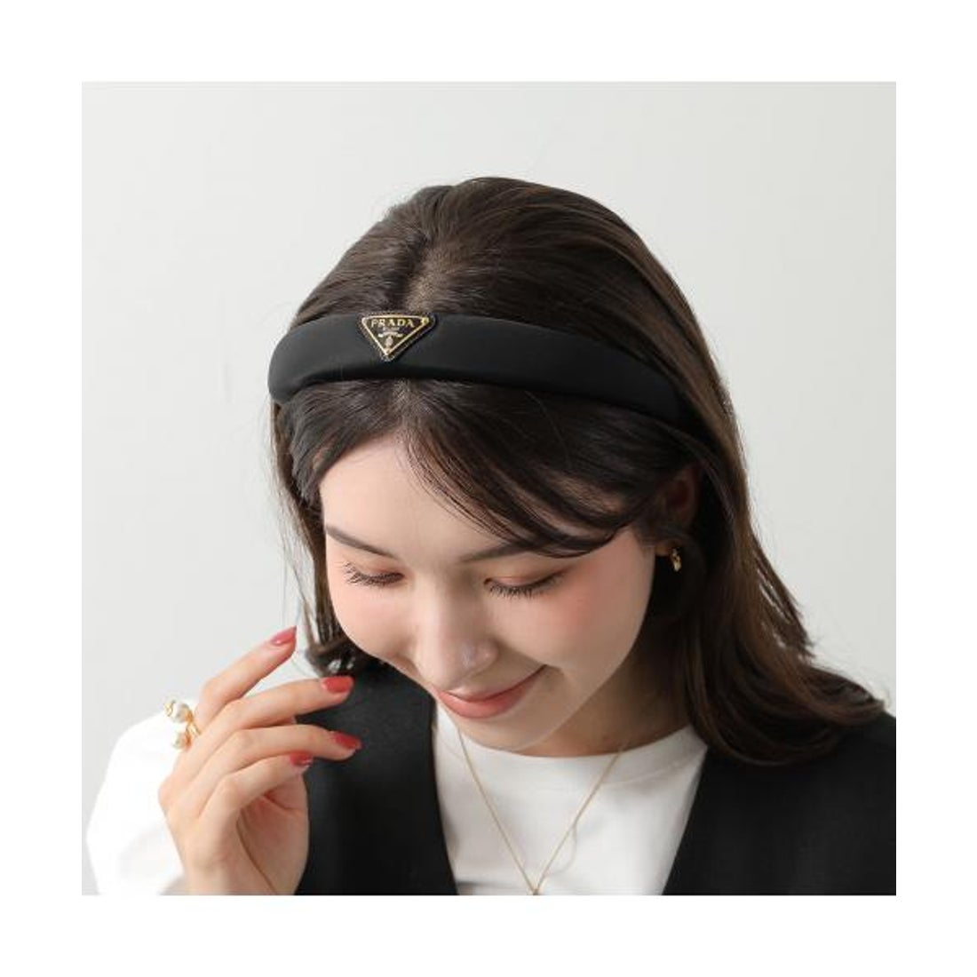 プラダ PRADA PRADA カチューシャ 1IH080 2DMI Re-Nylon ヘッドバンド