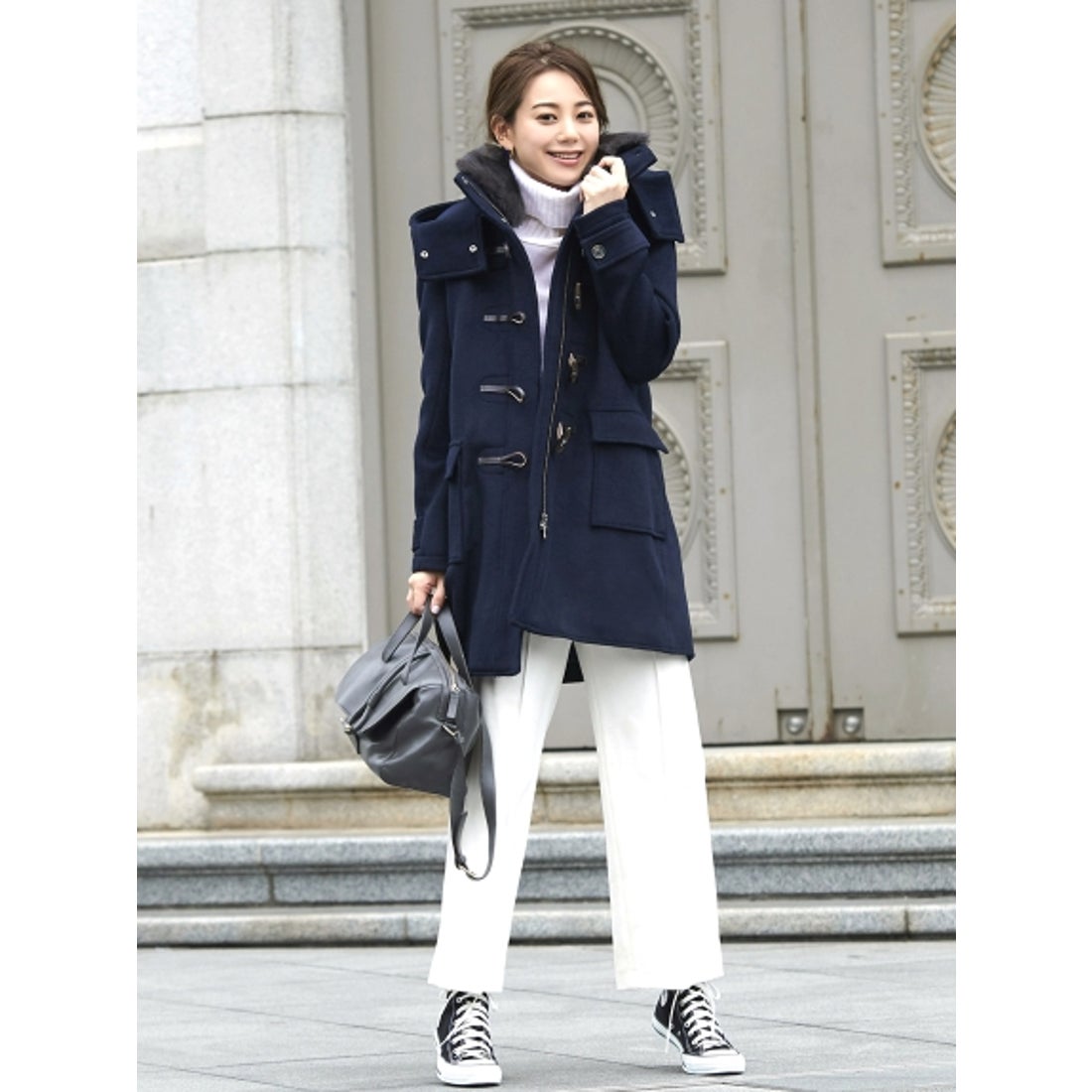 SCYE ベーシックダッフルコート ネイビー BASICS ネイビーダッフル