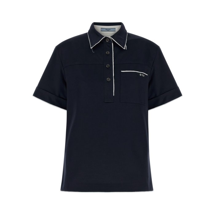 楽天市場】値下げ プラダ ポロシャツ PRADA NJ201D NERO ルナロッサ