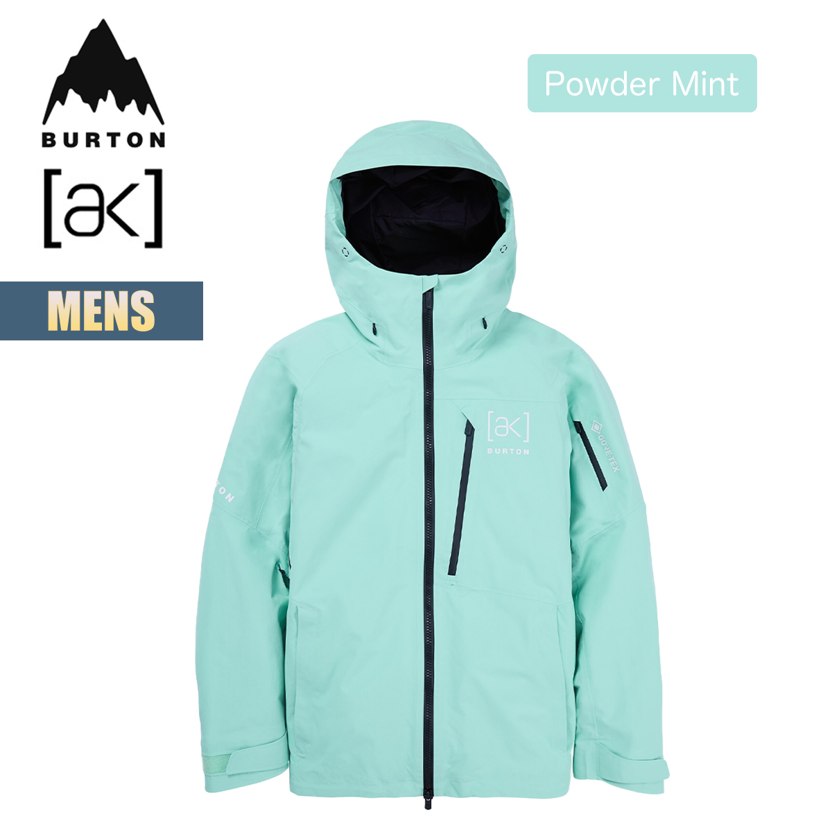 Burton スノーボードウェア Mサイズ上下セットパスケース付き 水色