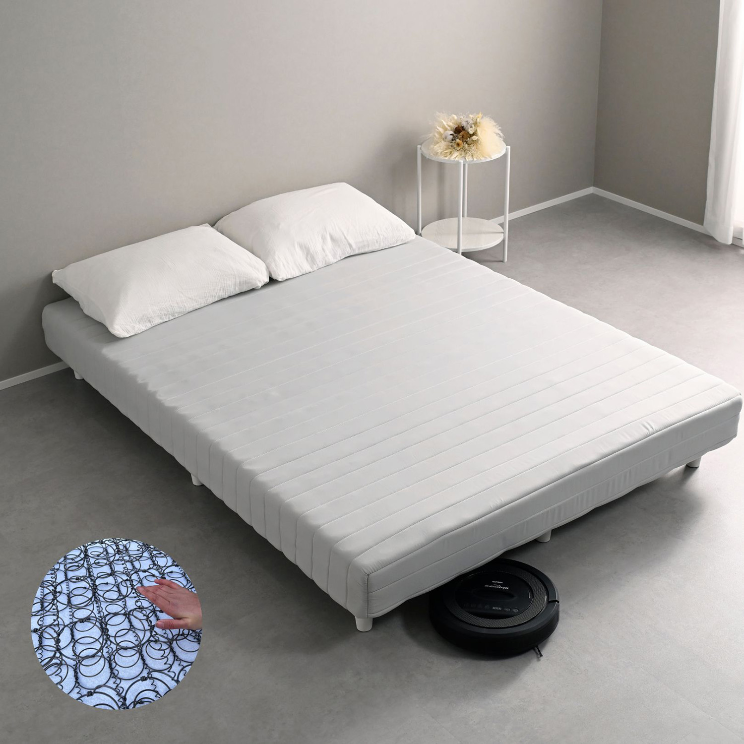 山善（YAMAZEN） ベッド 脚付きマットレス ダブル 組み立て簡単