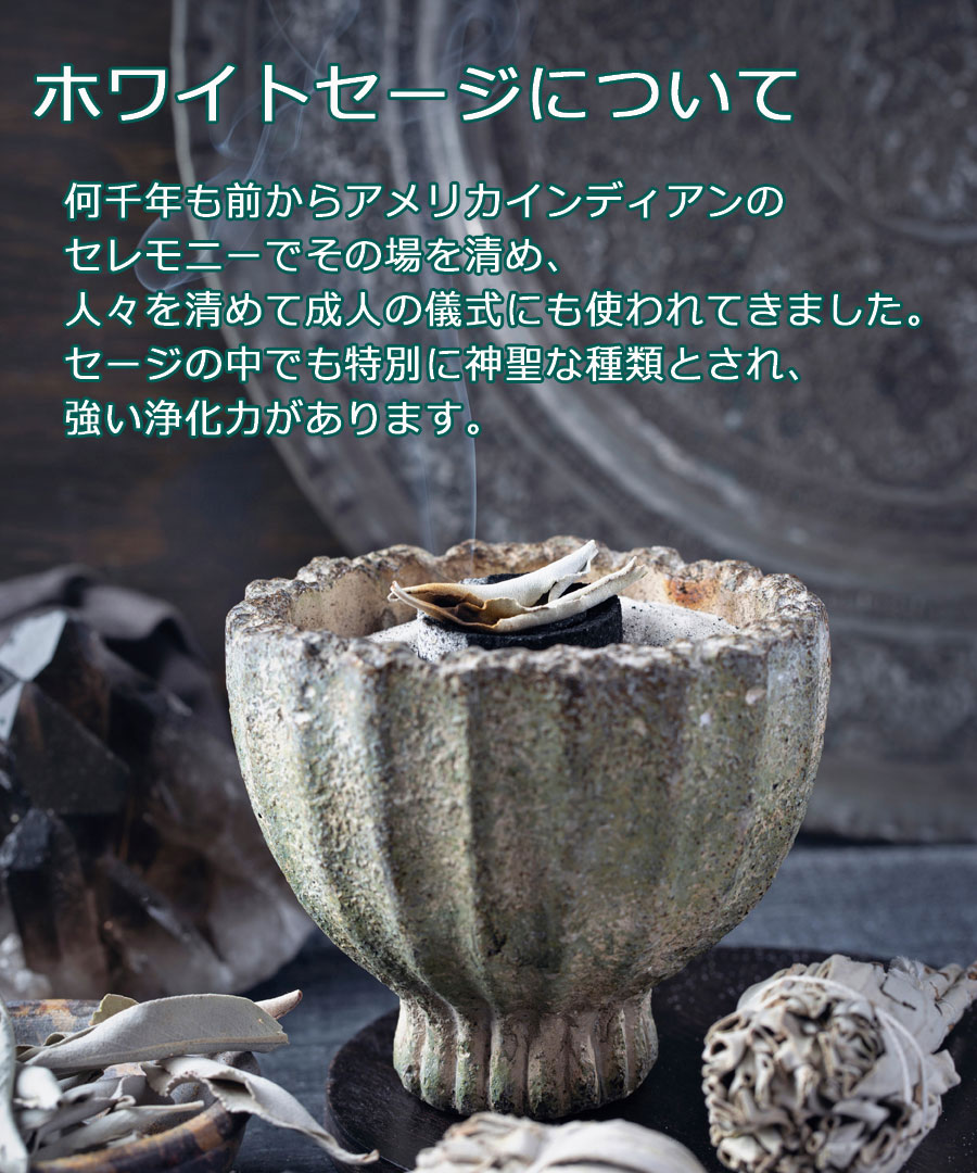 ホワイトセージ 部屋 浄化 クラスター 1000g 1kg 1ツ星 枝付き