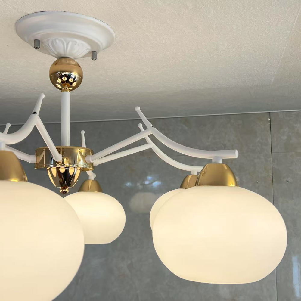 引掛けシーリング対応 LED 6灯 シャンデリア ホワイトタイプ