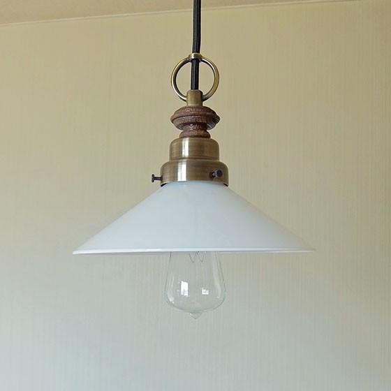 照明 ペンダントライト 後藤照明 乳白P1硝子セード LED対応 大正ロマン