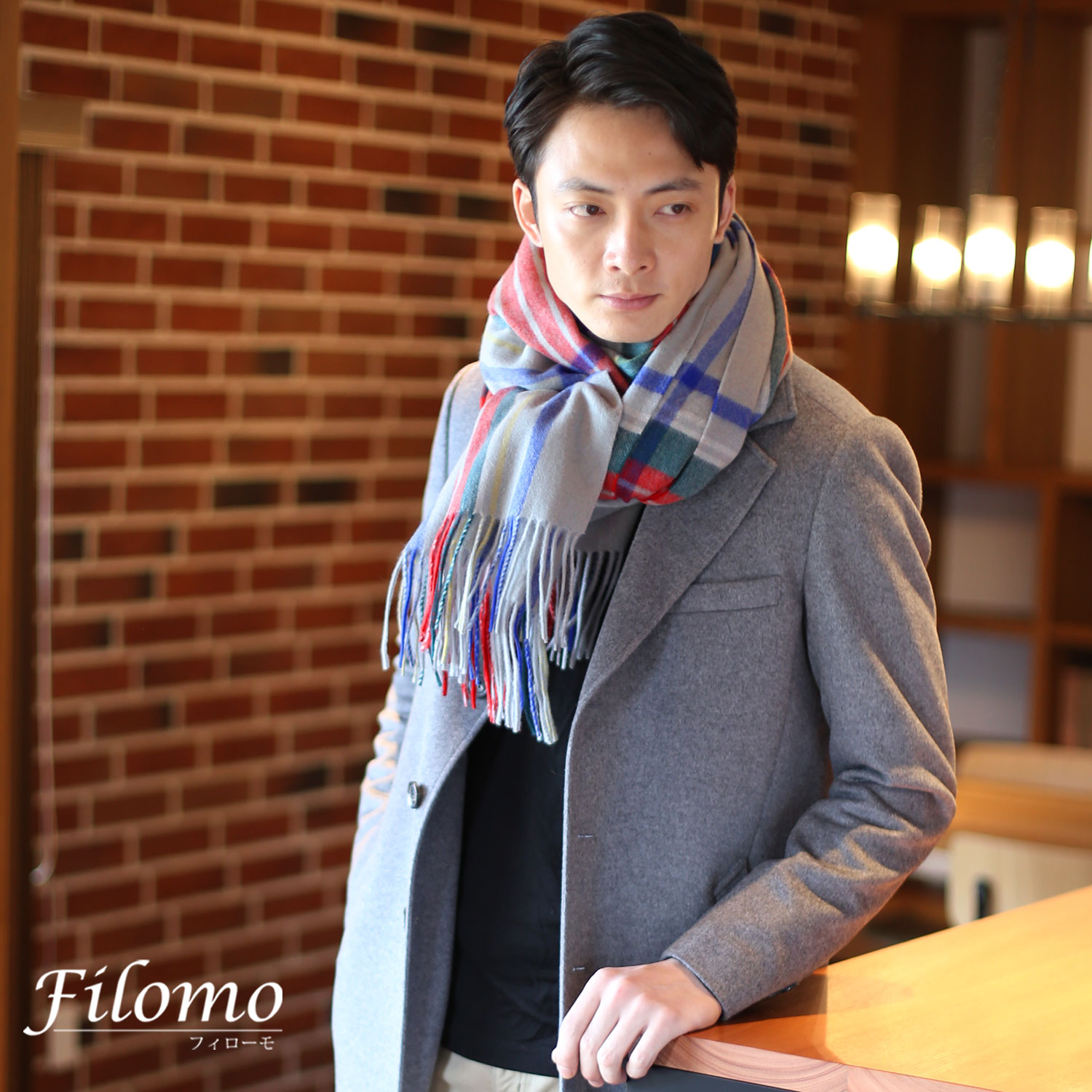 Filomo（フィローモ） [10%offクーポン]カシミヤ 混 タータン チェック
