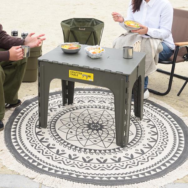 YAMAGOMORY 八卓 七輪テーブル 折り畳み キャンプテーブル YAMAGOMORY