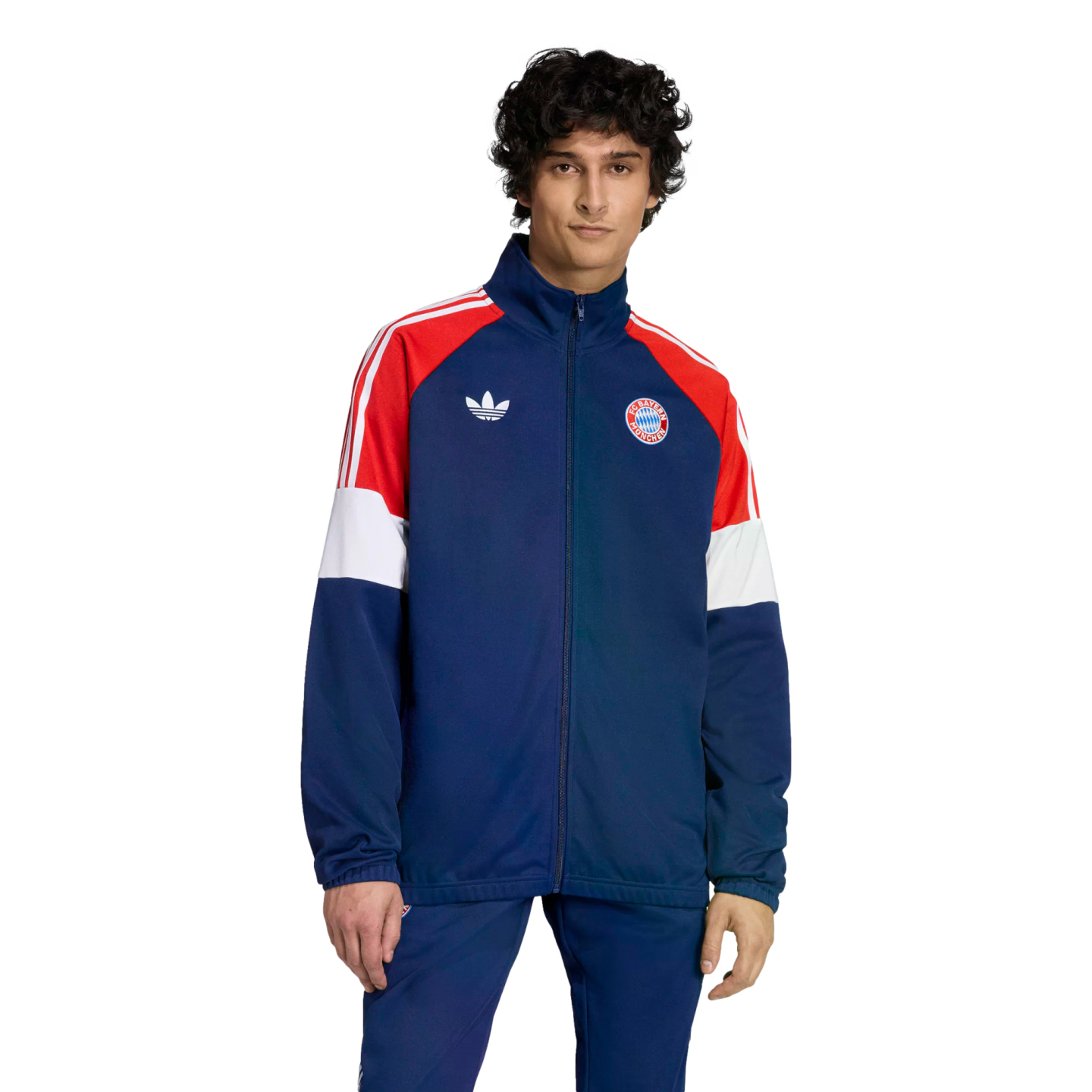 Adidas Bayern Munich Lifestyler Track Top Jacket Soccer KC7796 Blue