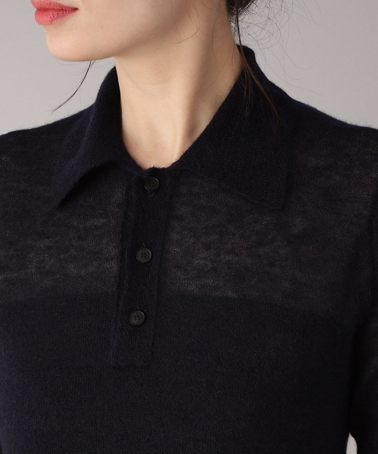 ◇AURALEE（オーラリー）KID MOHAIR SHEER ポロニット（ニット